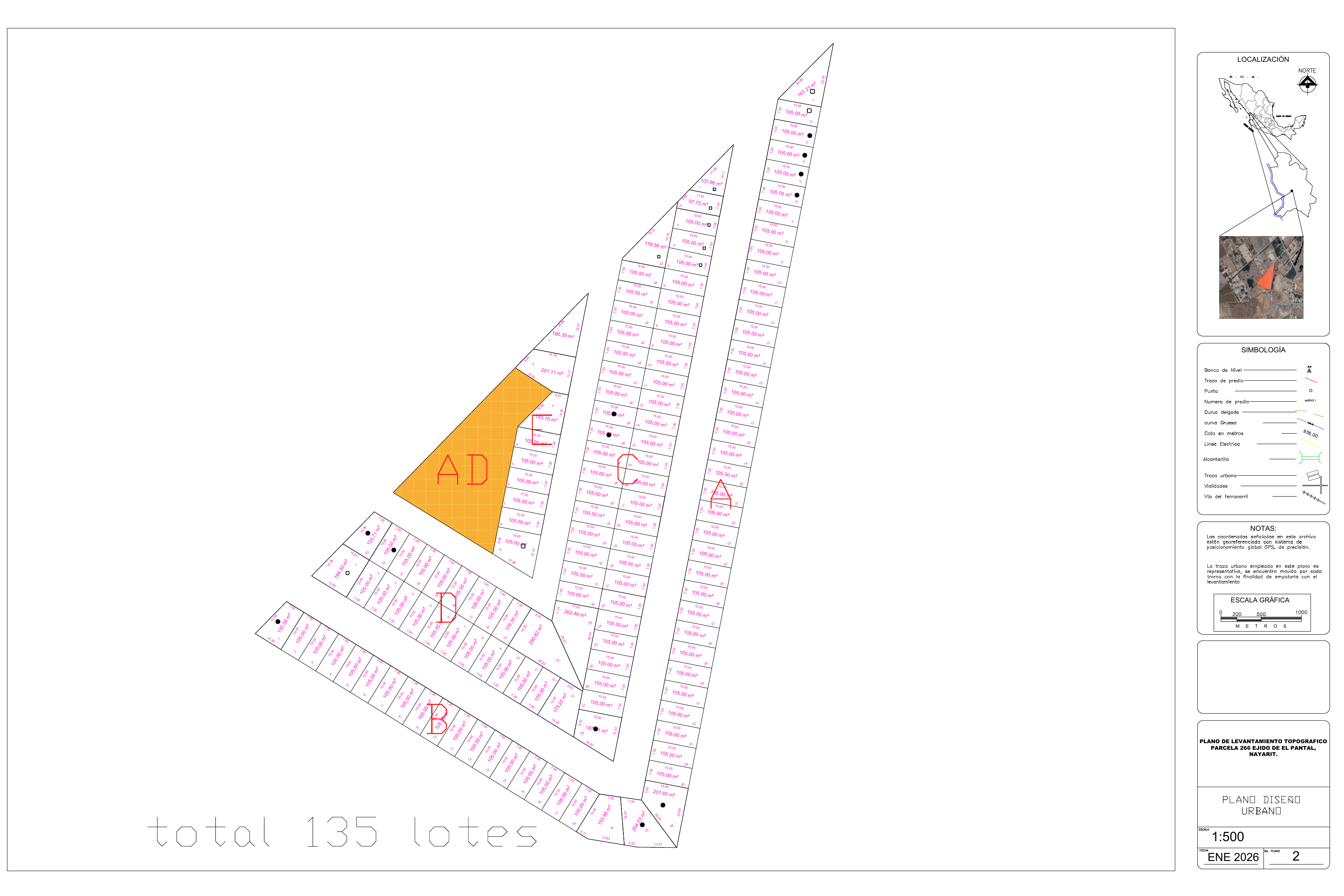 Plano de lotes de Ampliación Armadillo